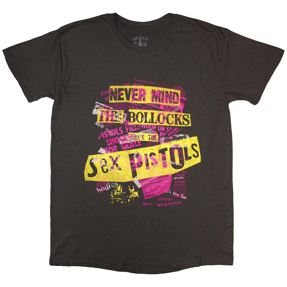 Sex Pistols - NMTB Text Overlay T-shirt Homme - Gris